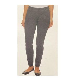 NWoT DKNY Women'' Ponte Pant Mid-Rise Gray Houndstooth Size L $65 9C140